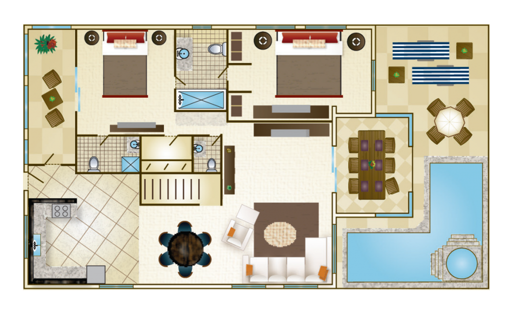 Crown Villas 3-bedroom · first floor floor plan