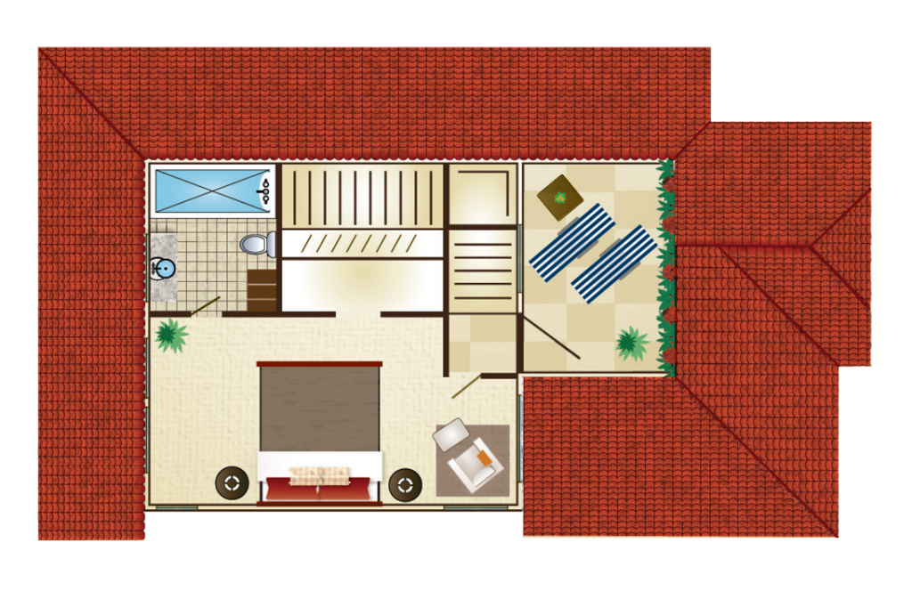 Crown Villas 3-bedroom · second floor floor plan