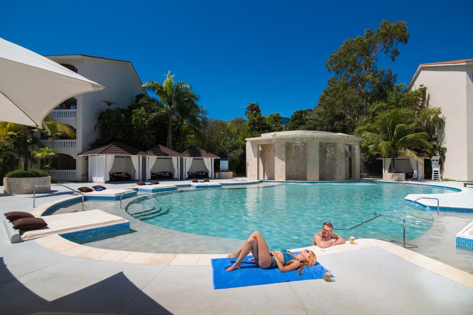 Poolside view at Presidential Suites