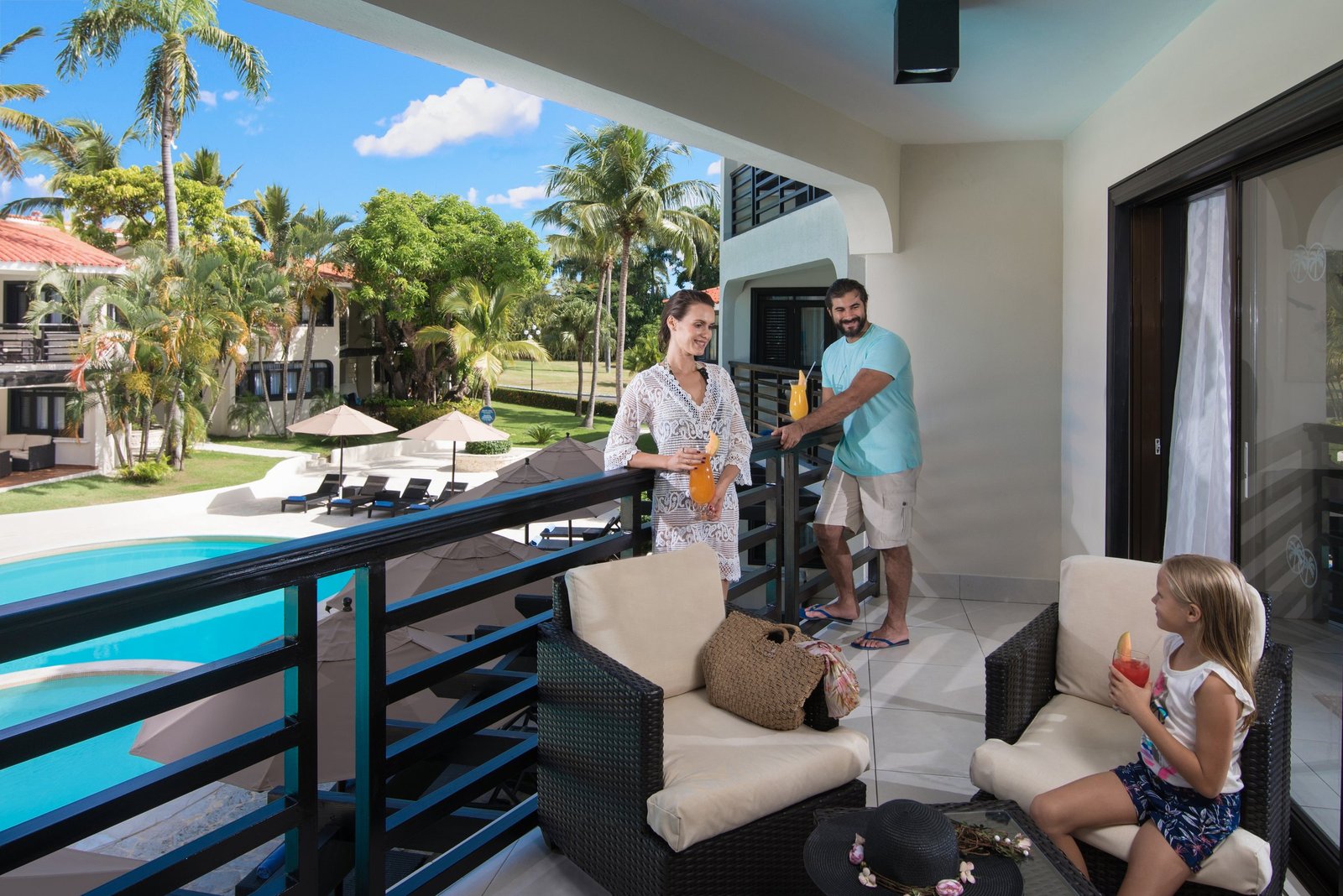 Aerial view of the Royal Suites pool